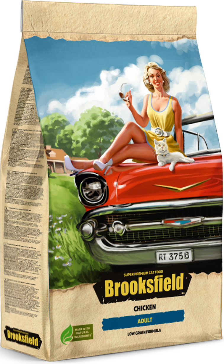 Brooksfield Полнорационный корм для взрослых кошек (курица)